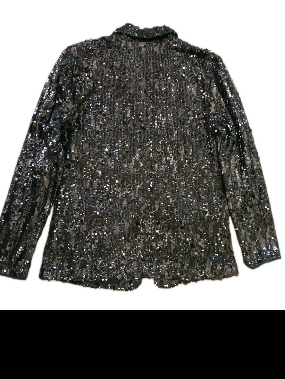 Cable & Gage Size S Blazer Jacket Black Sequins - Picture 5 of 8